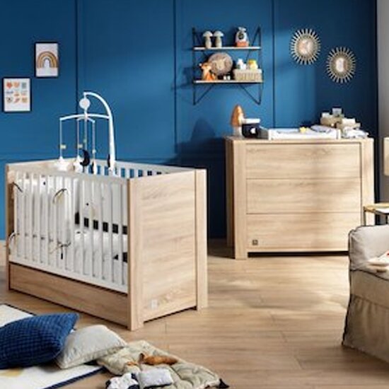 LIT BEBE 120x60 ANTONIN BOIS BLANC - Sauthon