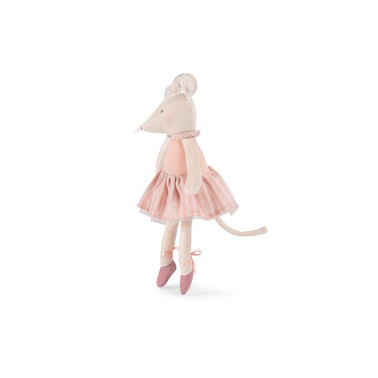 Moulin Roty Poupée souris  La petite école de danse Rose/crème  Moulin Roty Poupée souris  La petite école de danse Rose/crème