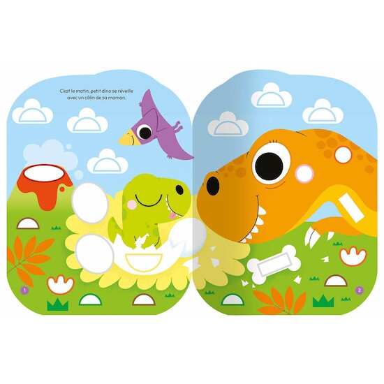 Auzou Livre L'aventure de petit dinosaure Multicolore  Auzou Livre L'aventure de petit dinosaure Multicolore