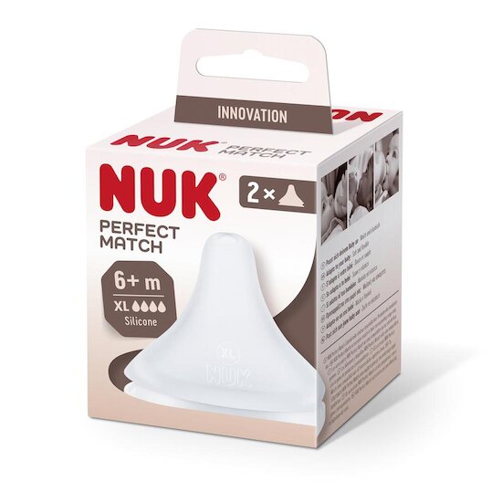Nuk Lot de 2 Tétines Perfect Match Transparent 6-18 mois Nuk Lot de 2 Tétines Perfect Match Transparent 6-18 mois