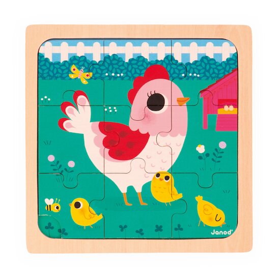 Janod Puzzle poulette henriette   Janod Puzzle poulette henriette
