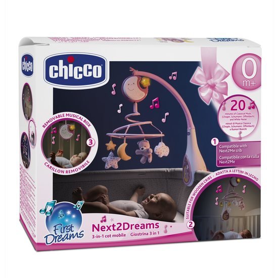 Chicco Mobile musical Next2Dreams First Dreams Rose  Chicco Mobile musical Next2Dreams First Dreams Rose