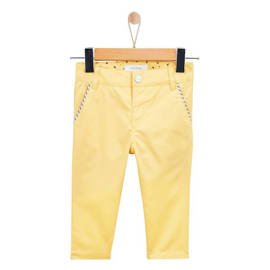 Marèse Pantalon Bleu Tennis Jaune Ocre 6 mois