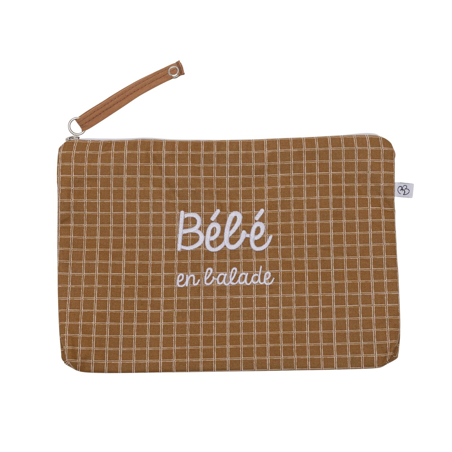 Baby trousse plastifiée carreaux MARRON BB&Co