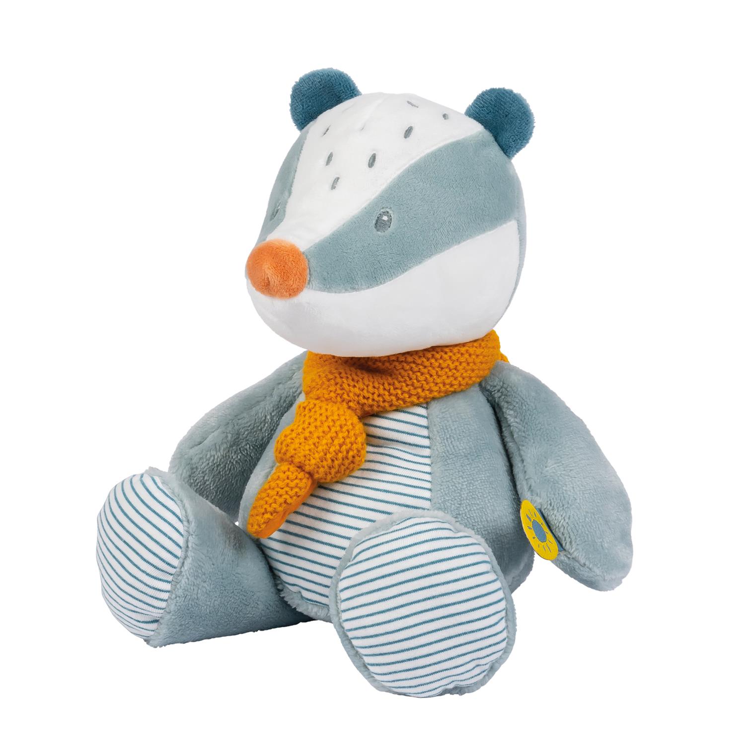 Peluche Felix le Blaireau Felix et Leo BLEU Nattou