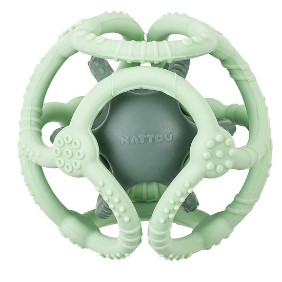 Nattou Set 2 balles silicone Menthe  Nattou Set 2 balles silicone Menthe