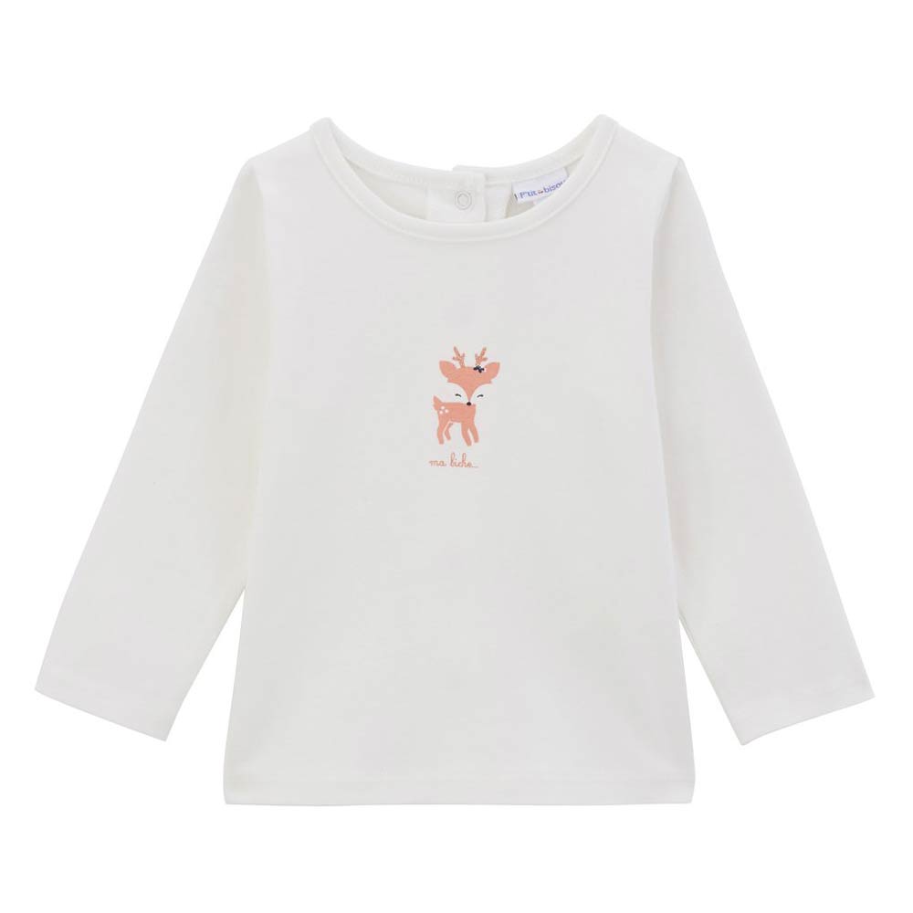 Tee-shirt manches longues Petit Cocon BLANC P’tit bisou