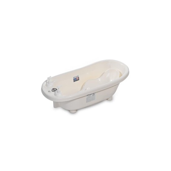 Lorelli Baignoire avec pied thermomètre + transat ventouse Blanc  Lorelli Baignoire avec pied thermomètre + transat ventouse Blanc