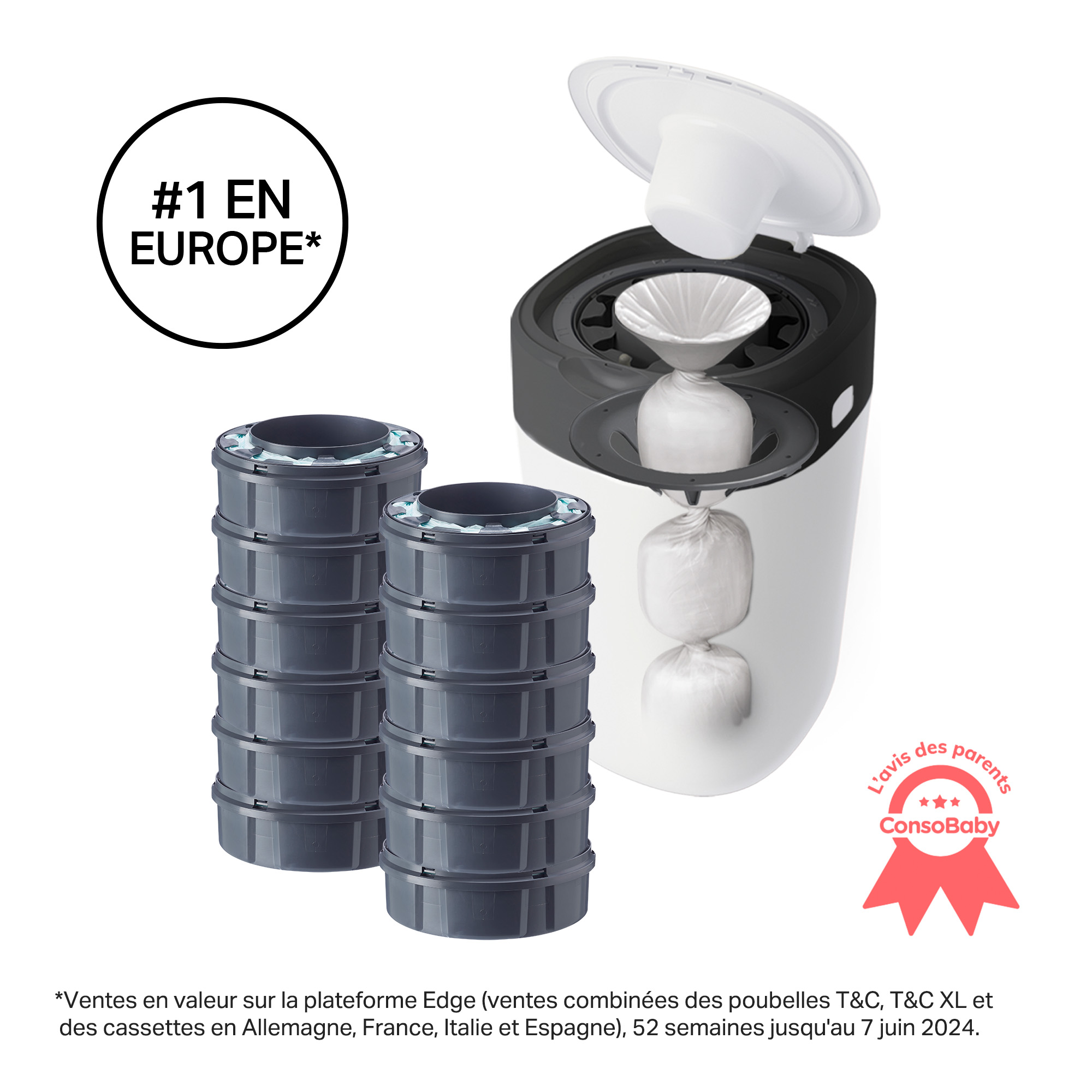 Starter pack Twist&click + 12 recharges BLANC Tommee Tippee