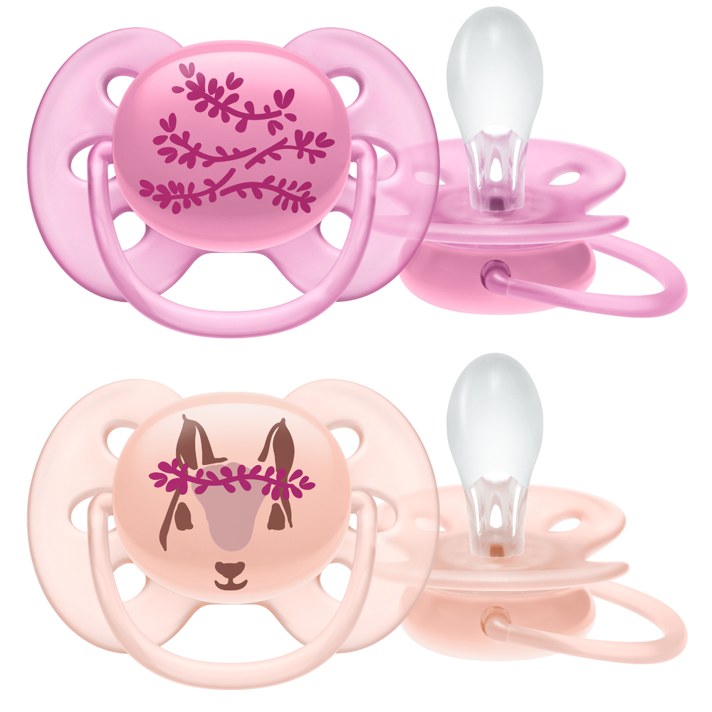 2 sucettes ultra douces MULTICOLORE Philips Avent