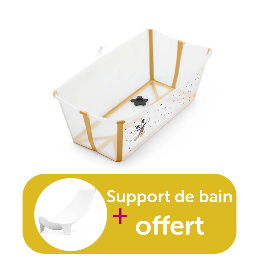Stokke - Baignoire Flexi Bath Mickey Celebration achetée = support de bain offert  Stokke