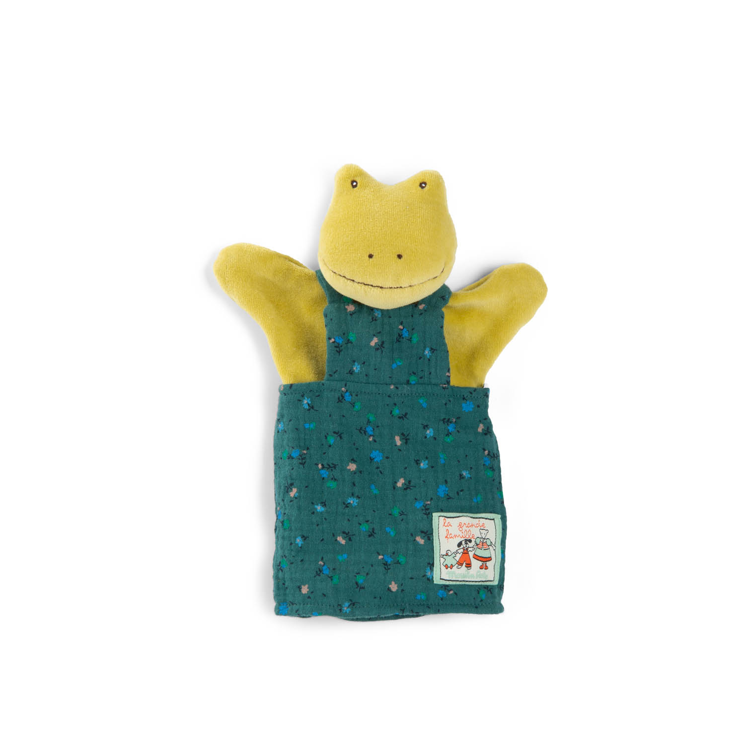 Peluche Perlette la grenouille Les Marionnettes VERT Moulin Roty