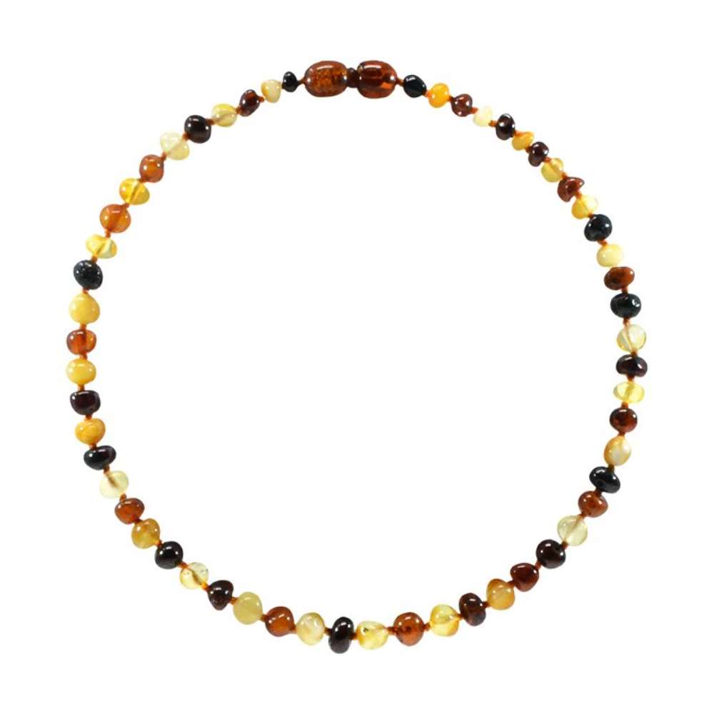 Irréversible Bijoux - Collier d'ambre Cognac MULTICOLORE Irréversible Bijoux