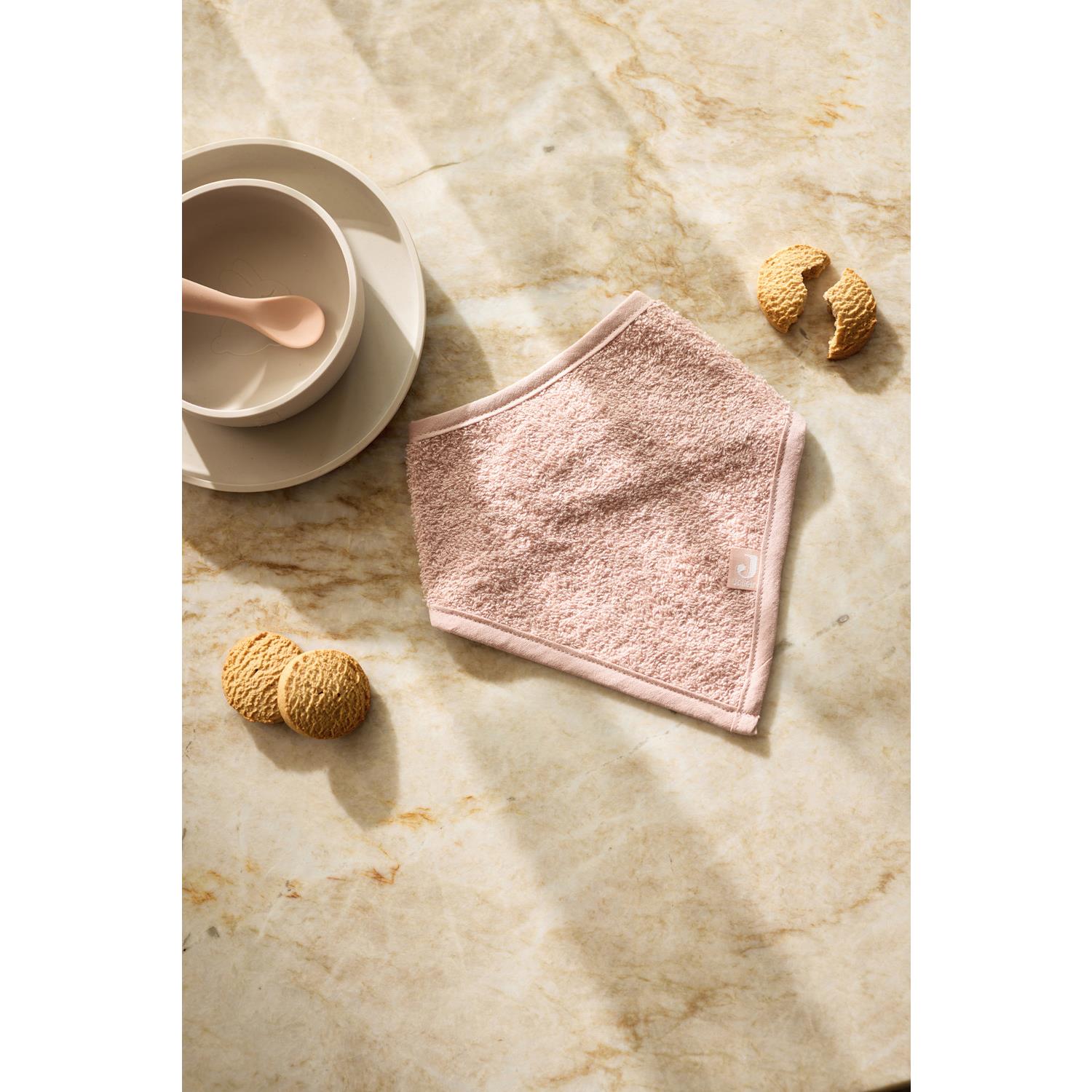 Lot de 2 Bavoirs Bandana éponge ROSE Jollein
