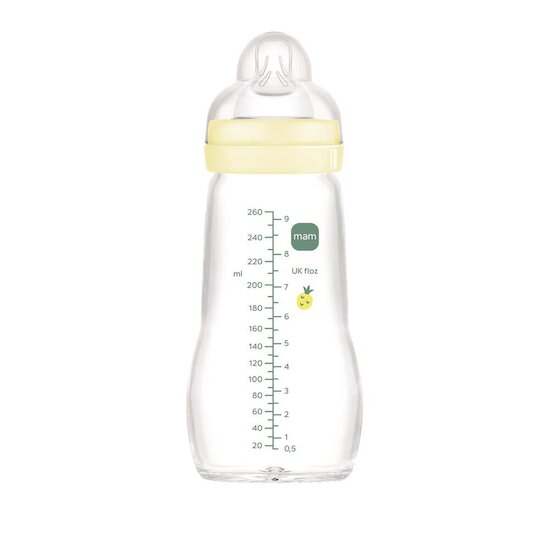 MAM Biberon verre Blanc 260 ml
