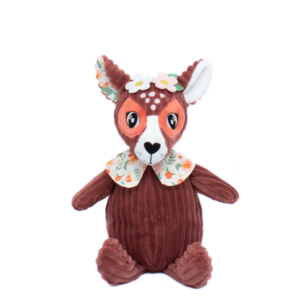 LES DEGLINGOS - Grande peluche Melimelos la Biche ROUGE Les Déglingos