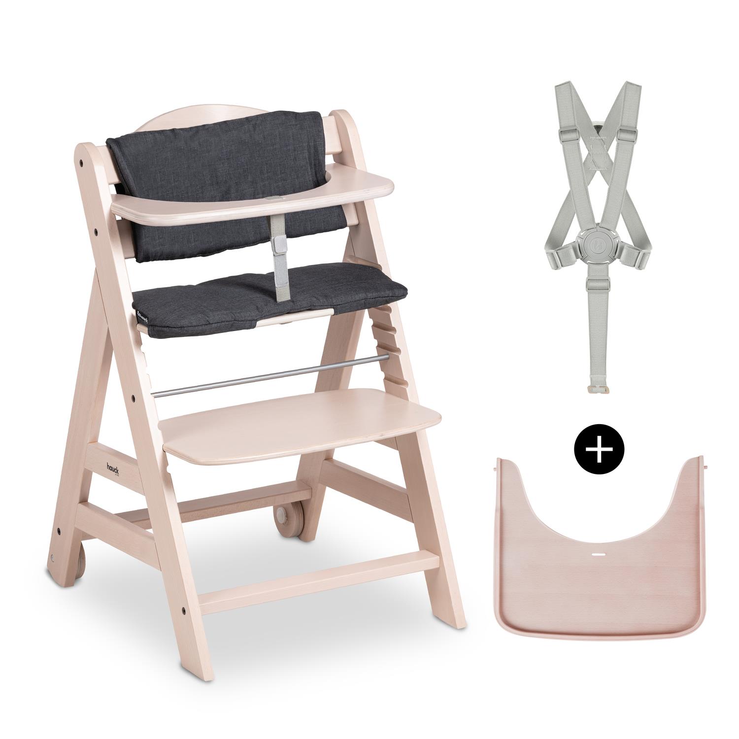 Chaise haute en bois Beta+ BLANC Hauck