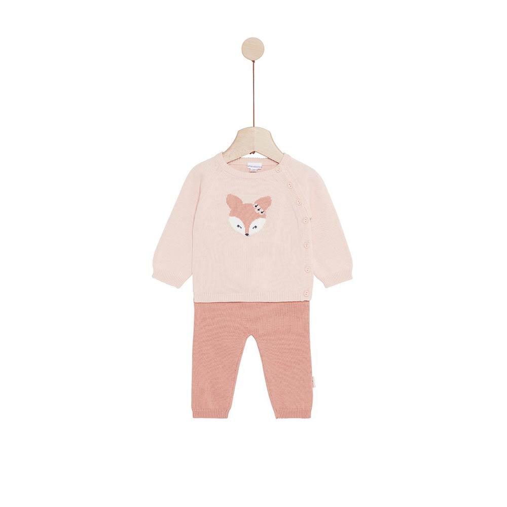 P’tit bisou - Ensemble tricot Petit Cocon ROSE P’tit bisou