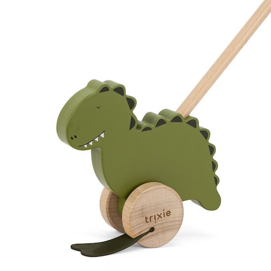 Trixie Jouet à pousser en bois Mr. Dino  Trixie Jouet à pousser en bois Mr. Dino