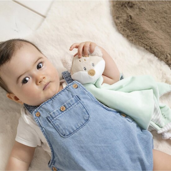 Nattou Maxi Doudou renard Flo Vert  Nattou Maxi Doudou renard Flo Vert
