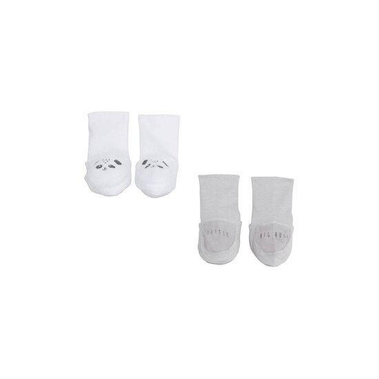 P’tit bisou Lot de 2 paires de chaussons Mes Essentiels Gris Prématuré-Naissance P’tit bisou Lot de 2 paires de chaussons Mes Essentiels Gris Prématuré-Naissance