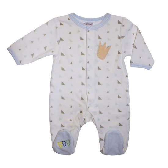 Les Chatounets Pyjama couronne bleue 