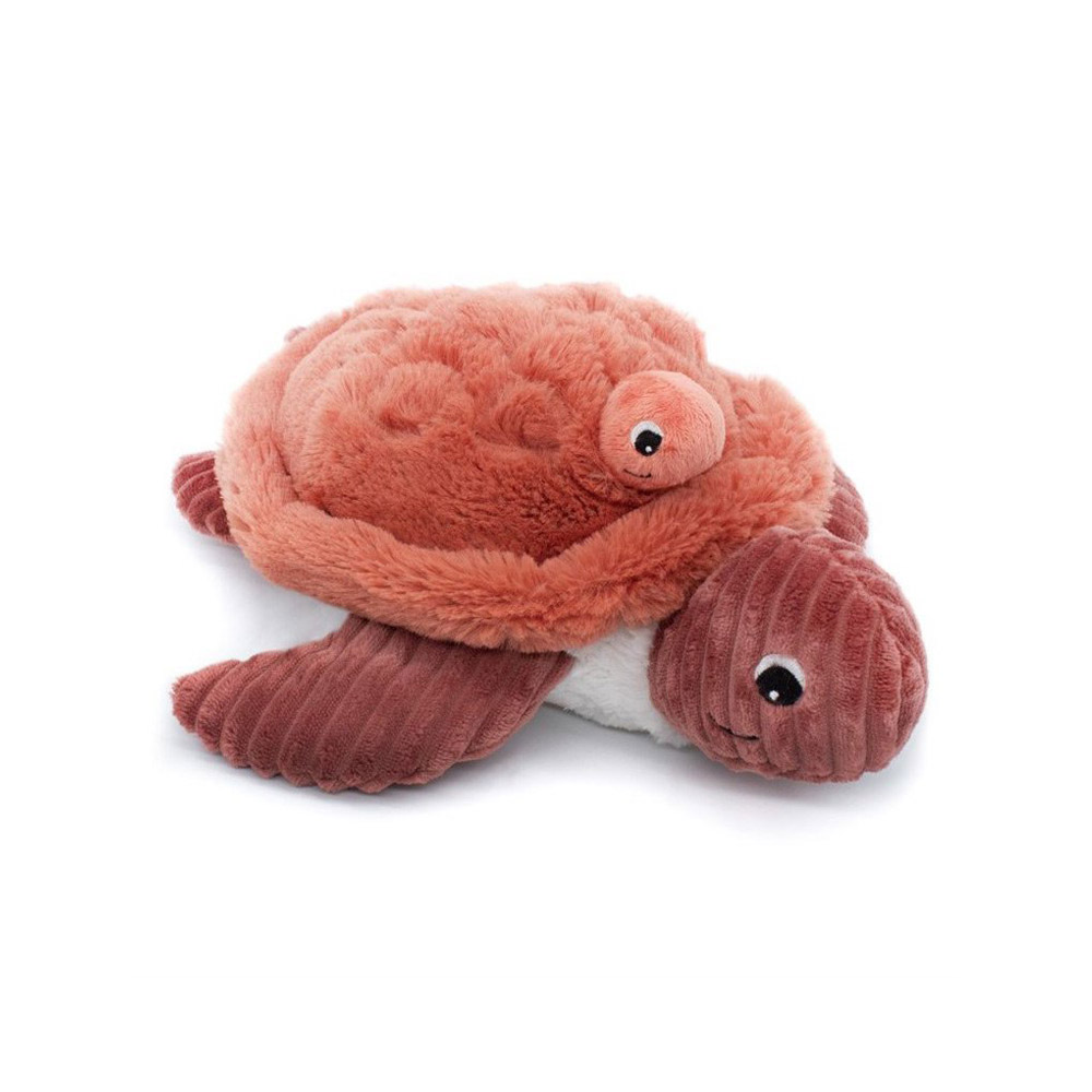 Peluche Ptipotos Tortue Maman/Bébé ROUGE Les Déglingos