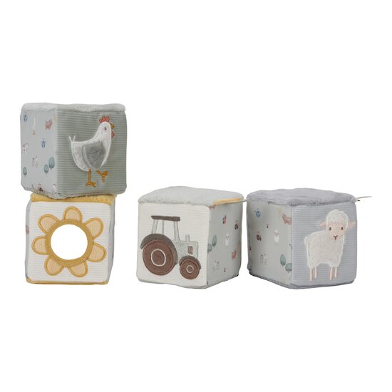 Little Dutch Lot de 4 cubes doux  Little Farm  Little Dutch Lot de 4 cubes doux  Little Farm