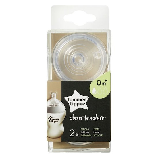 Tommee Tippee 2 tétines Closer to Nature  Débit lent