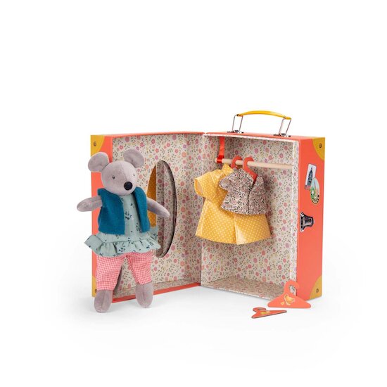 Moulin Roty Valise La petite armoire Nini La Grande Famille Multicolore  Moulin Roty Valise La petite armoire Nini La Grande Famille Multicolore