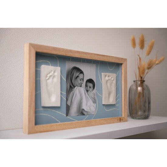 Petit Artichaut Cadre 2 Empreintes Blue Abstrait  Petit Artichaut Cadre 2 Empreintes Blue Abstrait
