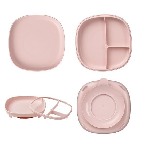 B.Box For Kids Assiette compartimentée 2 en 1 Blush 