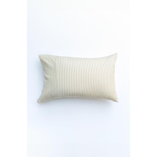 Kadolis Taie d'oreiller Percale de Coton Bio Rayé Lin 40x60 cm Kadolis Taie d'oreiller Percale de Coton Bio Rayé Lin 40x60 cm