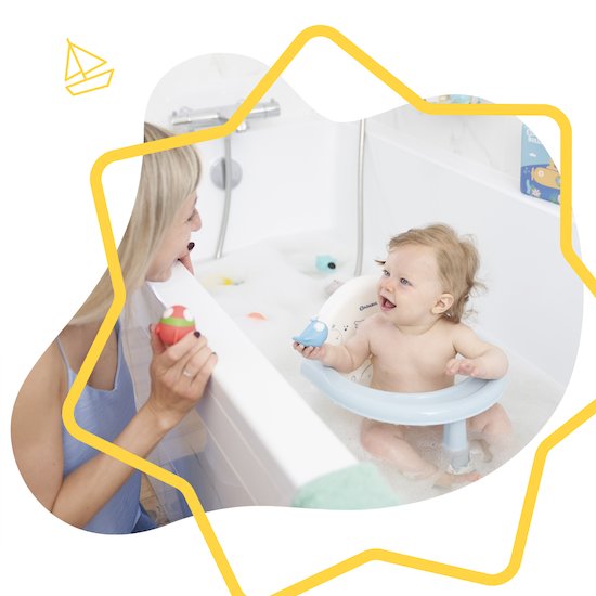 Lot baignoire pour bébé et transat de bain