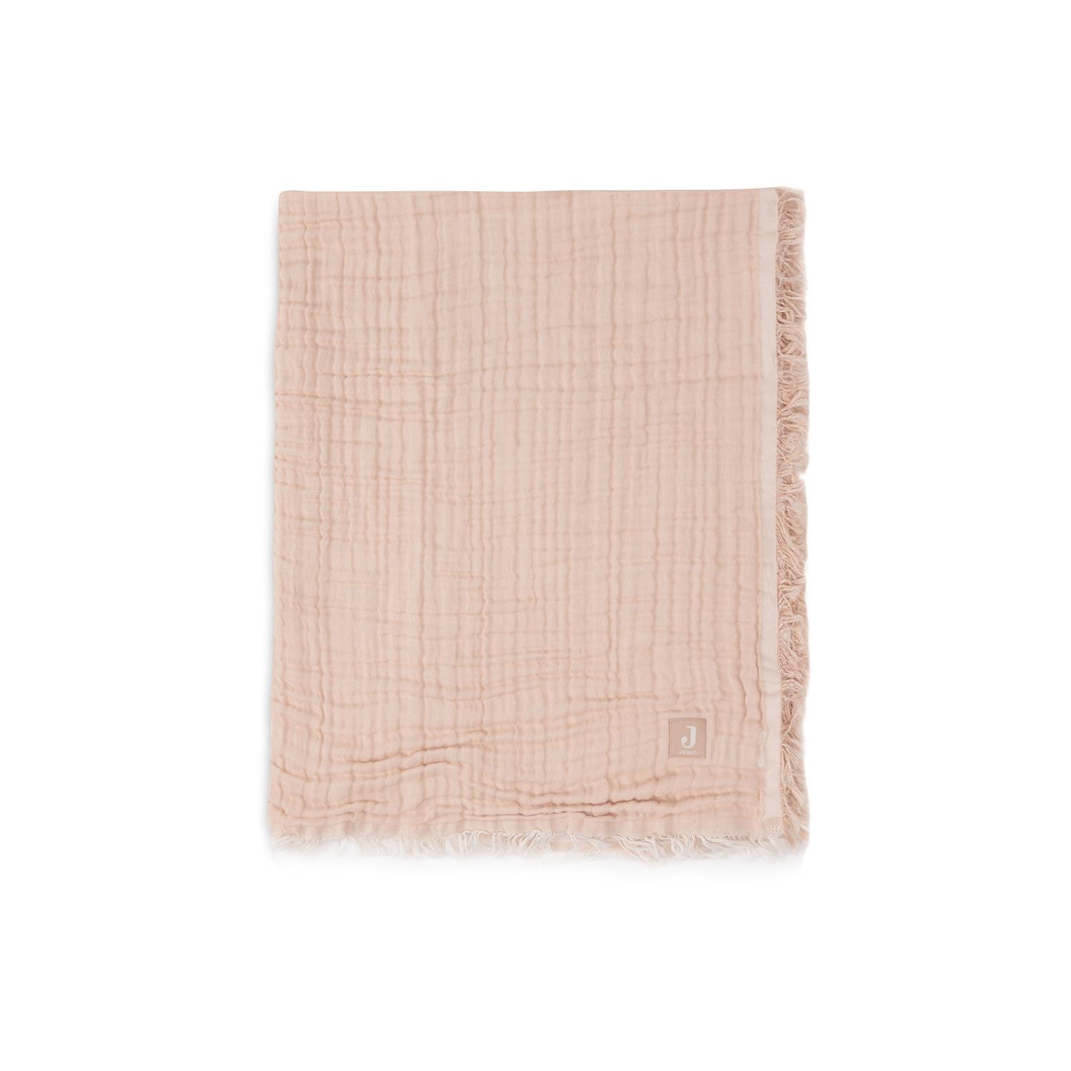 Jollein - Couverture Berceau Fringe Gots JAUNE Jollein