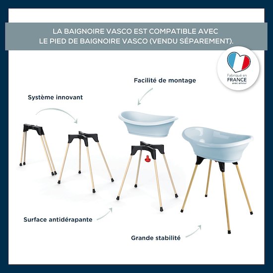 Thermobaby Baignoire Vasco Fleur bleu  Thermobaby Baignoire Vasco Fleur bleu