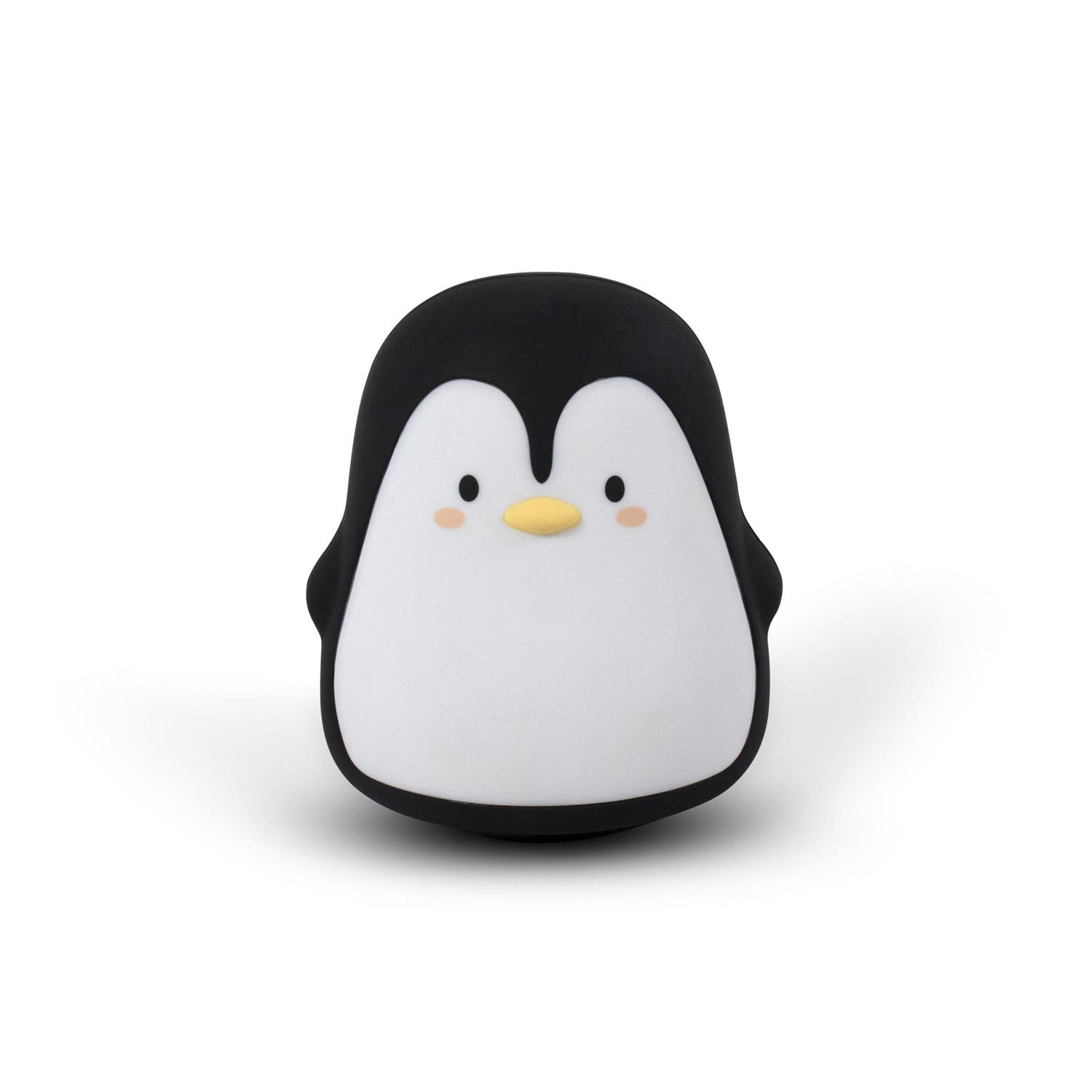 Mini lampe LED silicone Pelle le pingouin BLANC Filibabba