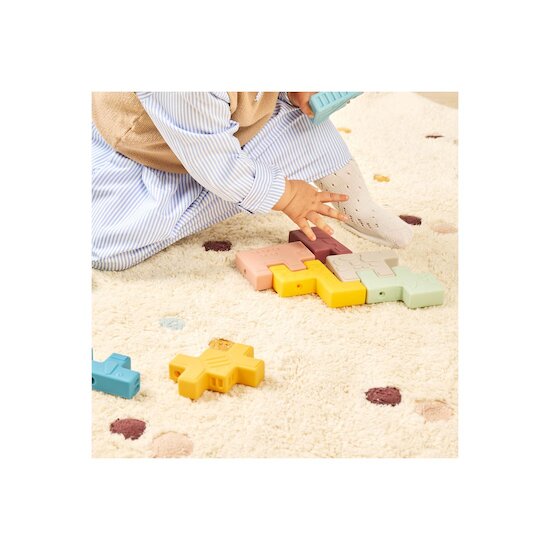 Miniland Blocs d’animaux en tissu Multicolore 