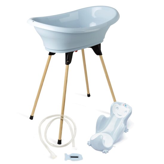 Thermobaby Pack transat de bain Vasco 5 en 1 Fleur bleu 