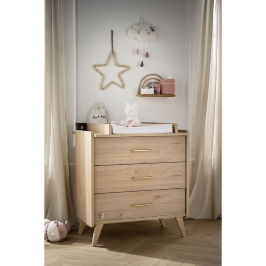 Sauthon Commode 3 tiroirs Arty Chêne Suave  Sauthon Commode 3 tiroirs Arty Chêne Suave