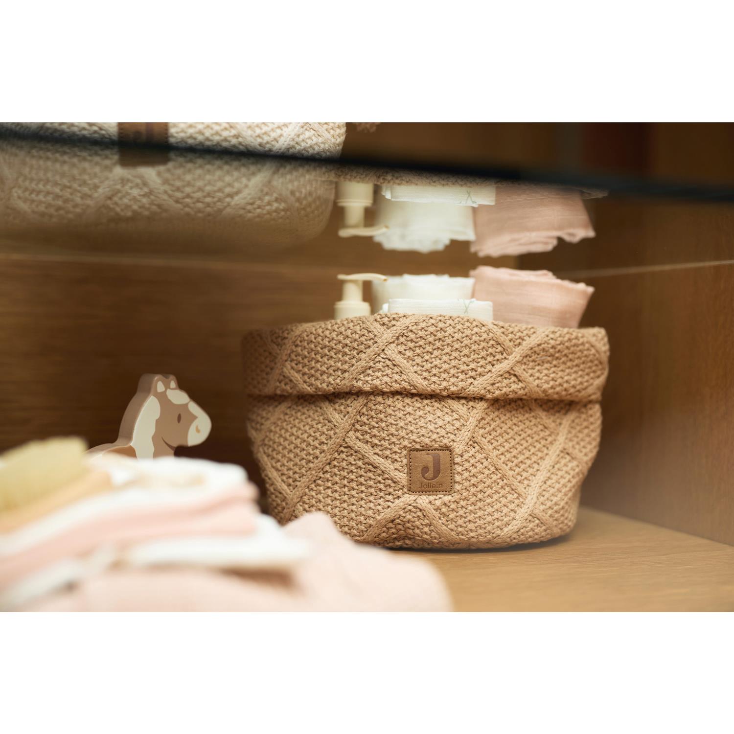 Panier de rangement Check Knit MARRON Jollein