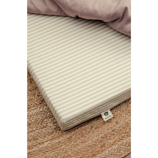 Kadolis Matelas d'appoint pliant coton bio rayé Rayé Tilleul  Kadolis Matelas d'appoint pliant coton bio rayé Rayé Tilleul