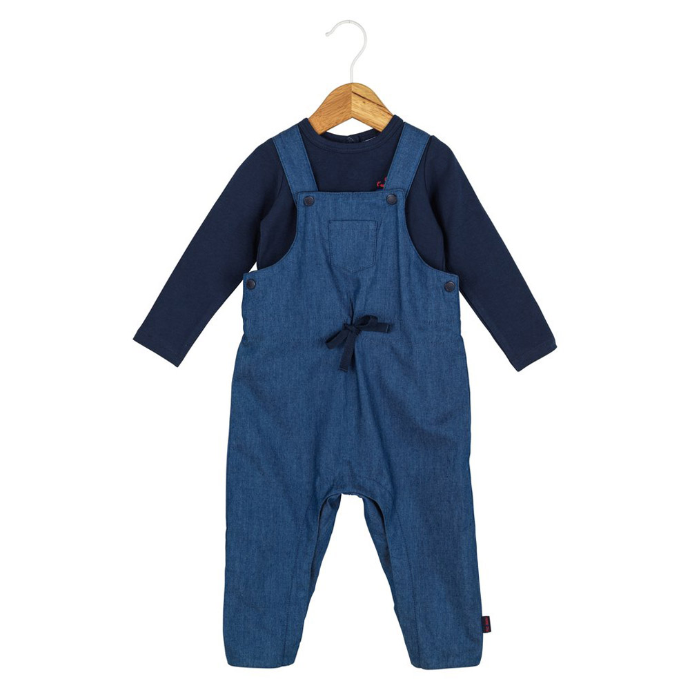 P’tit bisou - Salopette et T-shirt Marin d'hiver BLEU P’tit bisou