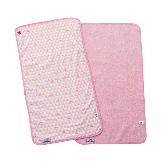 BabyToLove 2 serviettes à langer - pink heart Pink Heart 