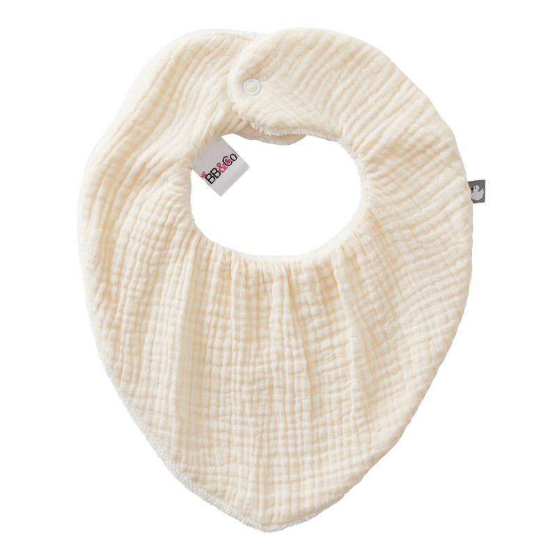 Bavoir bandana bambou / gaze BEIGE BB&Co