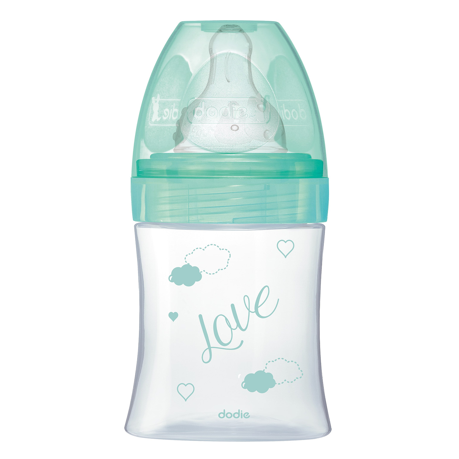 Dodie - Biberon anti-colique Initiation+ en verre VERT Dodie