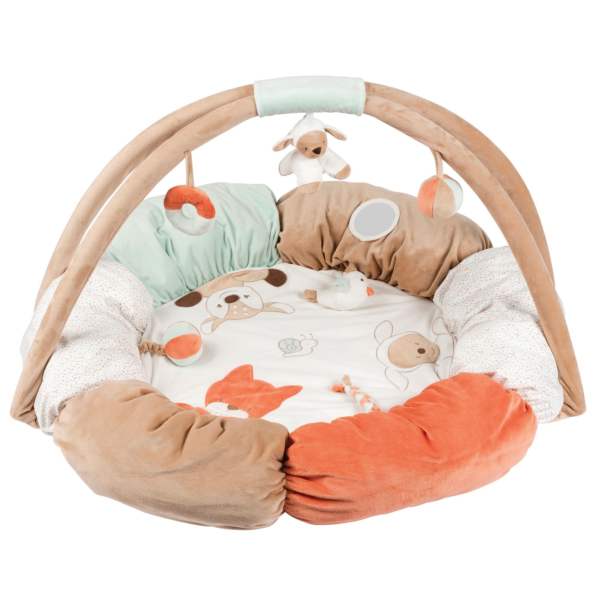 Tapis pouf avec arches Dia BEIGE Nattou