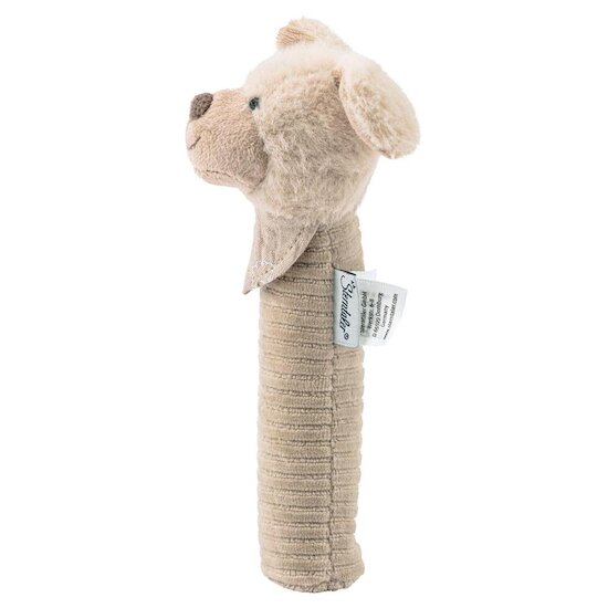 Sterntaler Peluche sceptre pouet-pouet Chien Lucky Gris-Beige 
