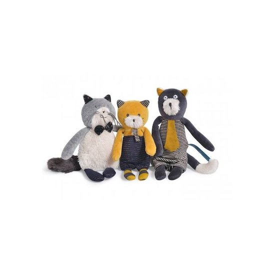 Moulin Roty Doudou miniature chat Fernand Les Moustaches   Moulin Roty Doudou miniature chat Fernand Les Moustaches