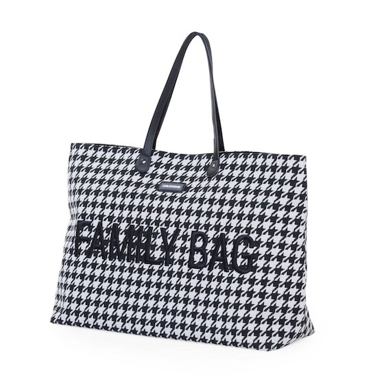 Childhome Sac à langer Family Bag pied de poule noir  Childhome Sac à langer Family Bag pied de poule noir